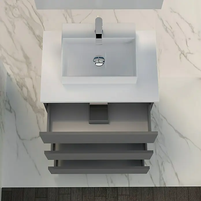 Mueble de lavabo Colours - 46 x 60 x 83 cm, Antracita, Mate