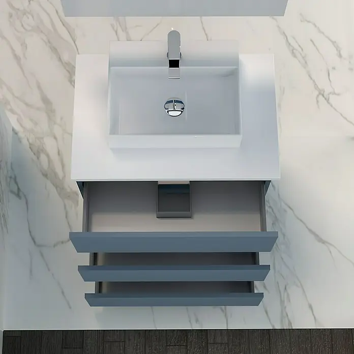 Mueble de lavabo Colours - 46 x 60 x 83 cm, Azul, Mate