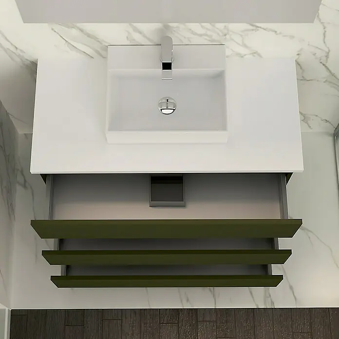 Mueble de lavabo Colours - 46 x 100 x 83 cm, Musgo, Mate