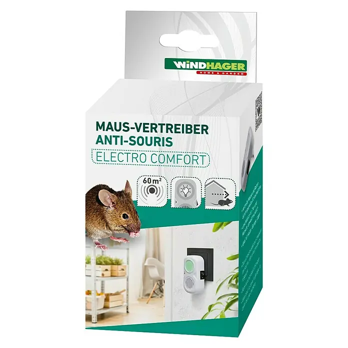 Windhager Ultraschall-Nagetiervertreiber - Wirkungsbereich: 30 m² - Vorderansicht