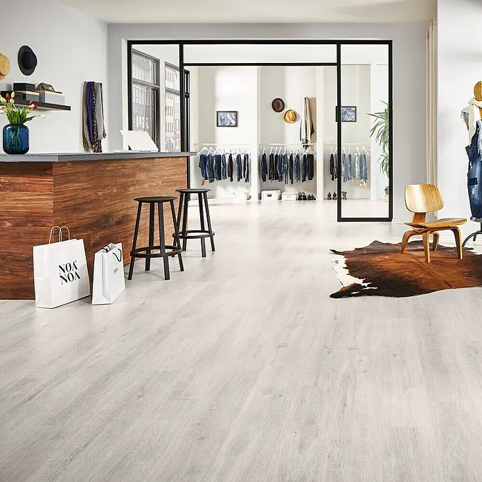 LOGOCLIC Ambienta Laminat Noville - 1.285 x 192 x 10 mm, Rustikalni pod - Živopisni prikaz