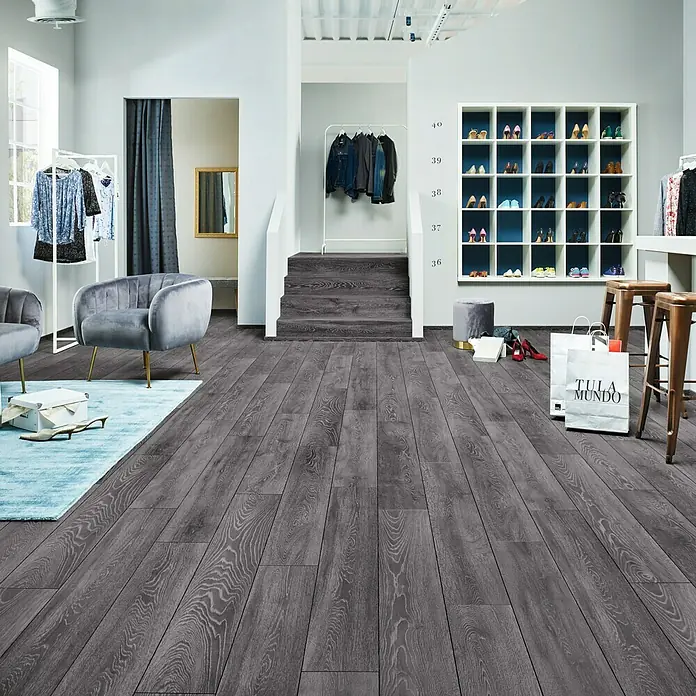 LOGOCLIC Ambienta Laminat Eiche Scalea - 1.285 x 192 x 10 mm, Landhausdiele - Stimmungsaufnahme