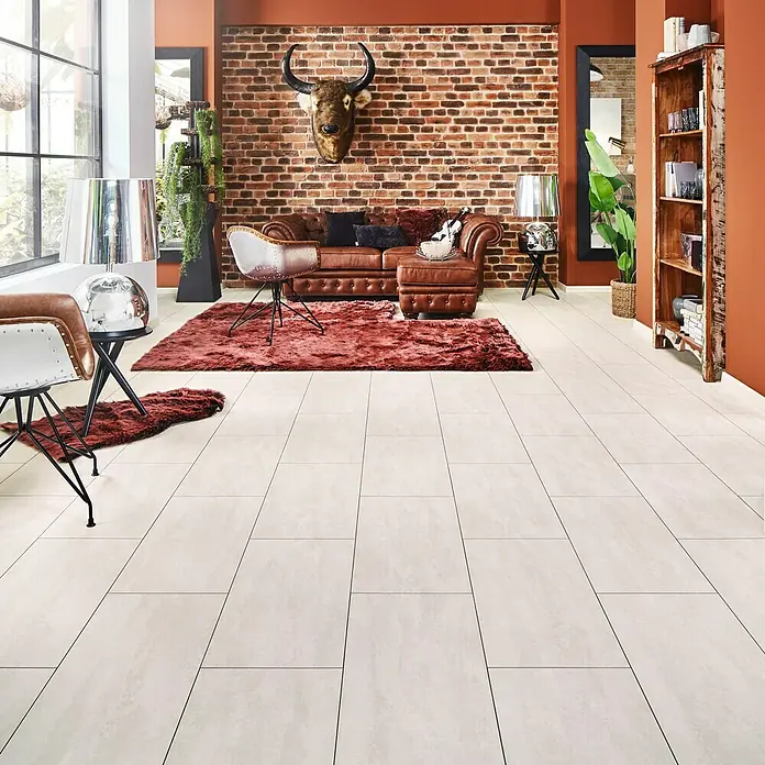 LOGOCLIC Ceramico Laminat Bright Powder - 635 x 327 x 8 mm, Izgled pločica - Živopisni prikaz