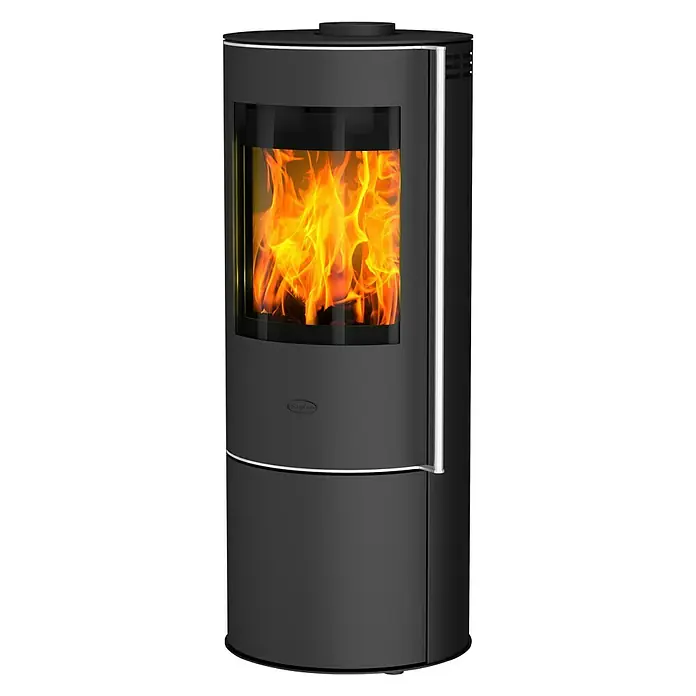 Fireplace Dauerbrandofen Isola - 6 kW, Raumheizvermögen: 108 m³, Verkleidung: Stahl, Anthrazit - Vorderansicht