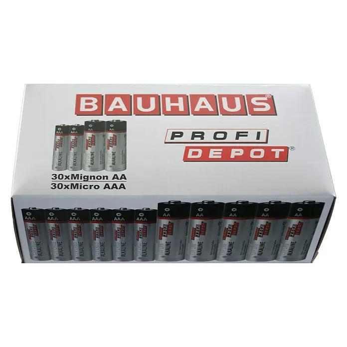 Profi Depot Batterie - Mignon AA, Alkali-Mangan, 60 Stk. - Vorderansicht