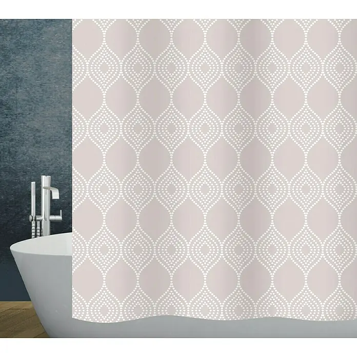 Diaqua Textil-Duschvorhang Casablanca - 120 x 200 cm, Beige - Vorderansicht