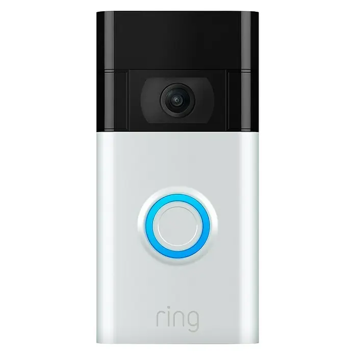 Ring Türklingel mit Kamera Gen.2 Video Doorbell 1 - Nickel matt, 1.080 Pixel (Full HD), 2,8 x 6,2 x 12,65 cm - Vorderansicht