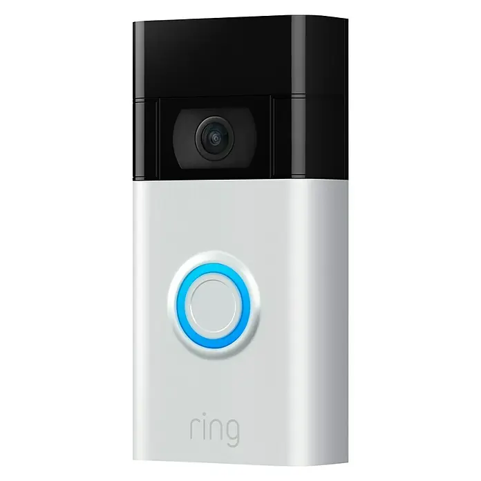 Ring Türklingel mit Kamera Gen.2 Video Doorbell 1 - Nickel matt, 1.080 Pixel (Full HD), 2,8 x 6,2 x 12,65 cm - Vorderansicht