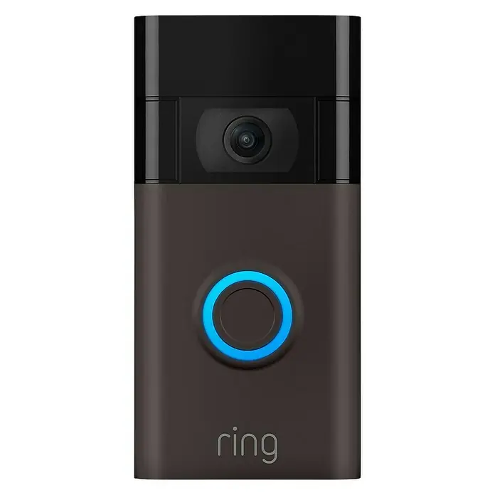 Ring Türklingel mit Kamera Gen.2 Video Doorbell 1 - Bronze, 1.080 Pixel (Full HD), 2,8 x 6,2 x 12,65 cm - Vorderansicht
