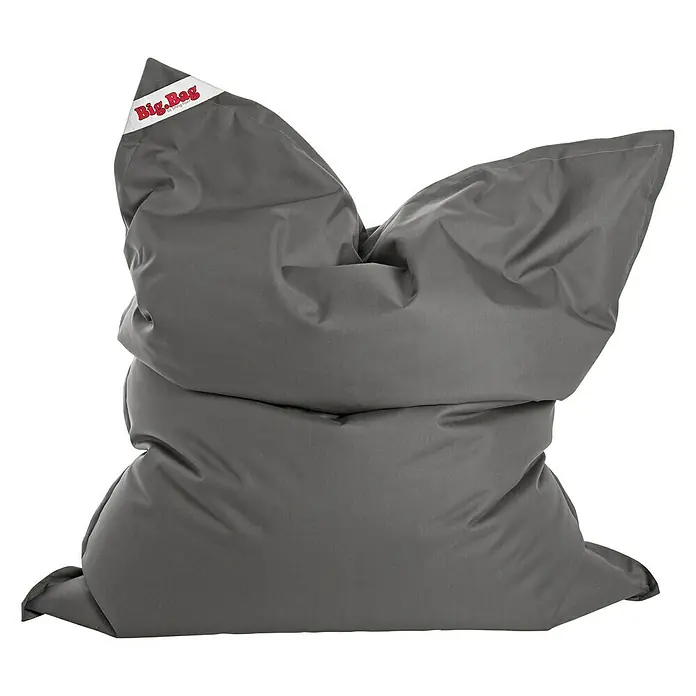 Sitzsack Bigbag Brava - 170 x 130 cm, Anthrazit, 100 % Polyester/100 % Polyvinylchlorid - Vorderansicht