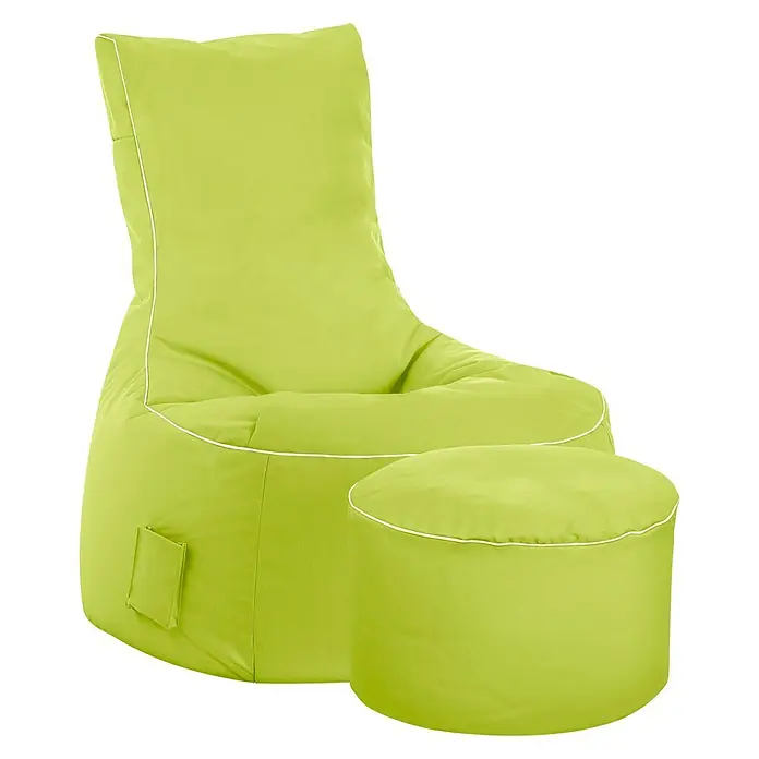Sitzsack Swing Scuba Set inkl. Dotcom - 95 x 90 cm, Grün, 100 % Polyester/100 % Polyvinylchlorid - Vorderansicht