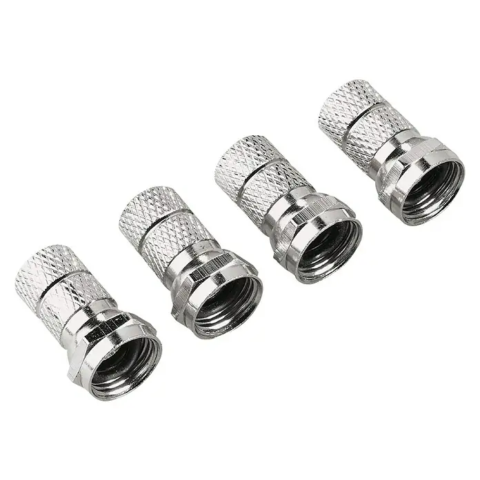 Hama F-Stecker - 7 mm, 4 Stk. - Vorderansicht