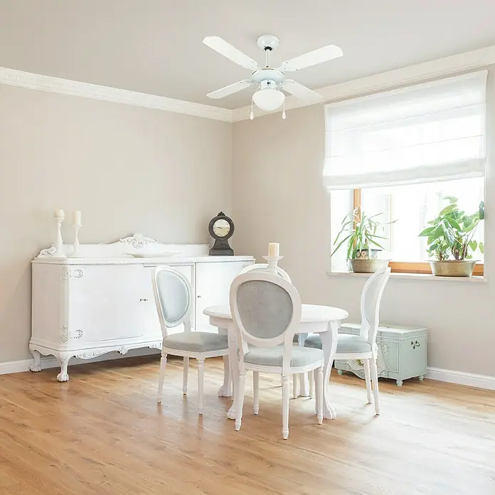 Arte confort Ventilador de techo Hawaii - Diámetro: 107 cm, Blanco, 55 W, AC