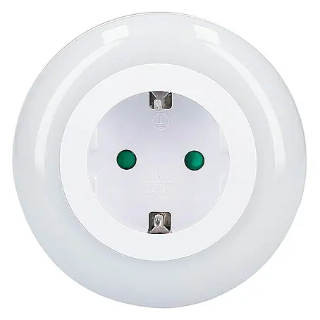 Eurobric 2000  Enchufe con luz LED redondo Auto Sensing