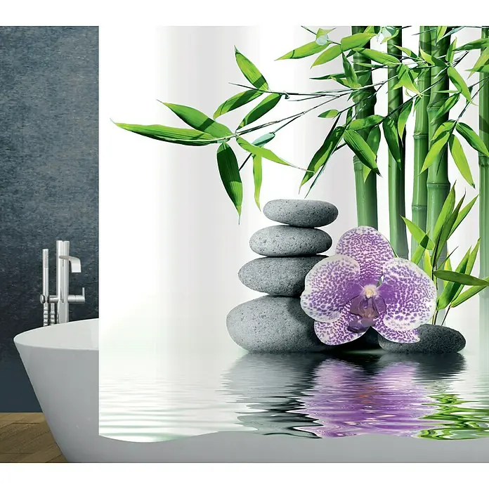 Diaqua Textil-Duschvorhang Spa - 240 x 180 cm, Farbig - Vorderansicht