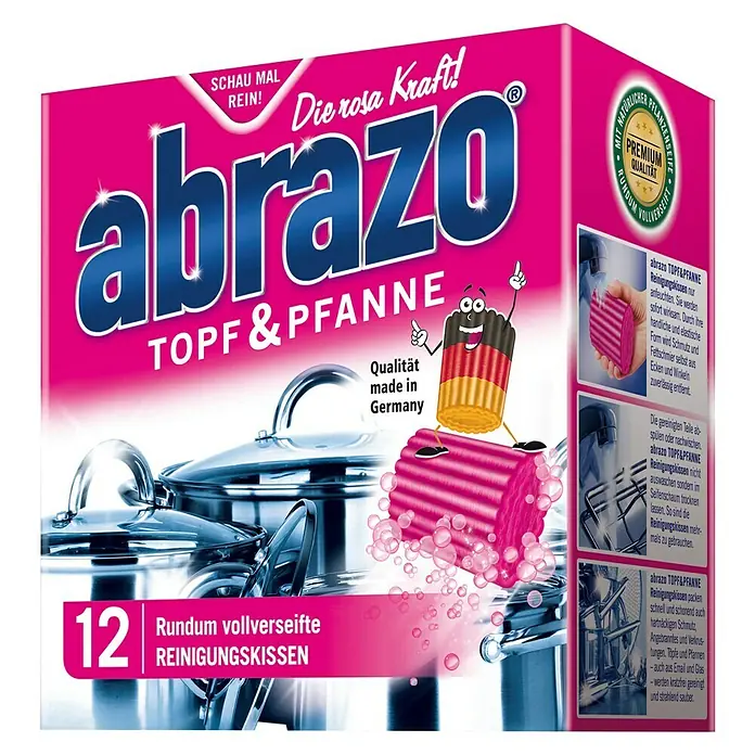 Schwammreiniger Abrazo Topf & Pfanne - 12 Stk. - Vorderansicht