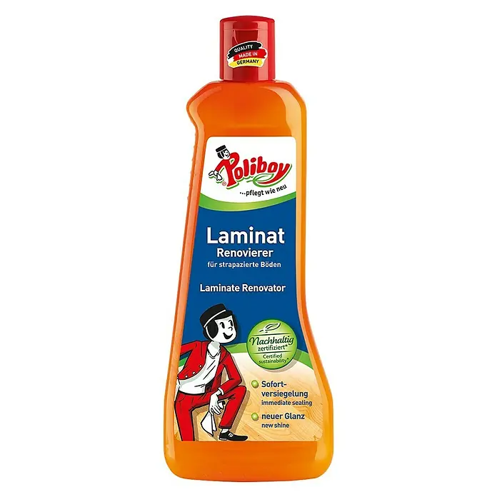 Poliboy Reinigungsmittel Laminat Renovierer - 500 ml, Flasche - Vorderansicht