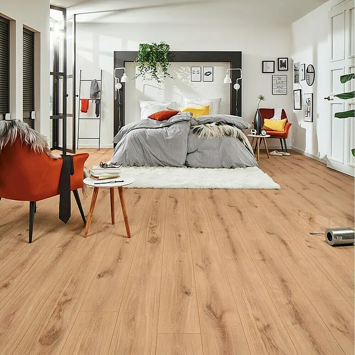 LOGOCLIC Aquaprotect Laminat Sunset Oak - 1.285 x 192 x 8 mm, Rustikalni pod