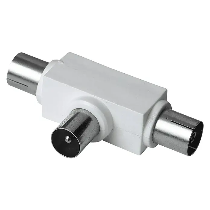 Hama Verteiler - Koax-Stecker, Koax-Kupplung, Vollgeschirmt - Vorderansicht