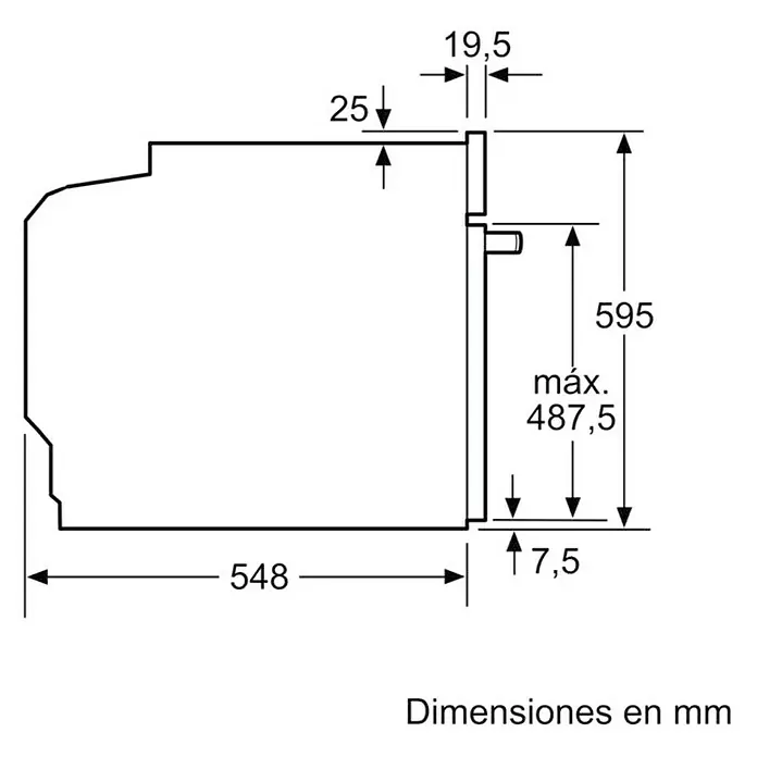 Bosch Horno empotrado HBA5740S0 - Número de tipos de calentamiento: 7 ud., 71 l
