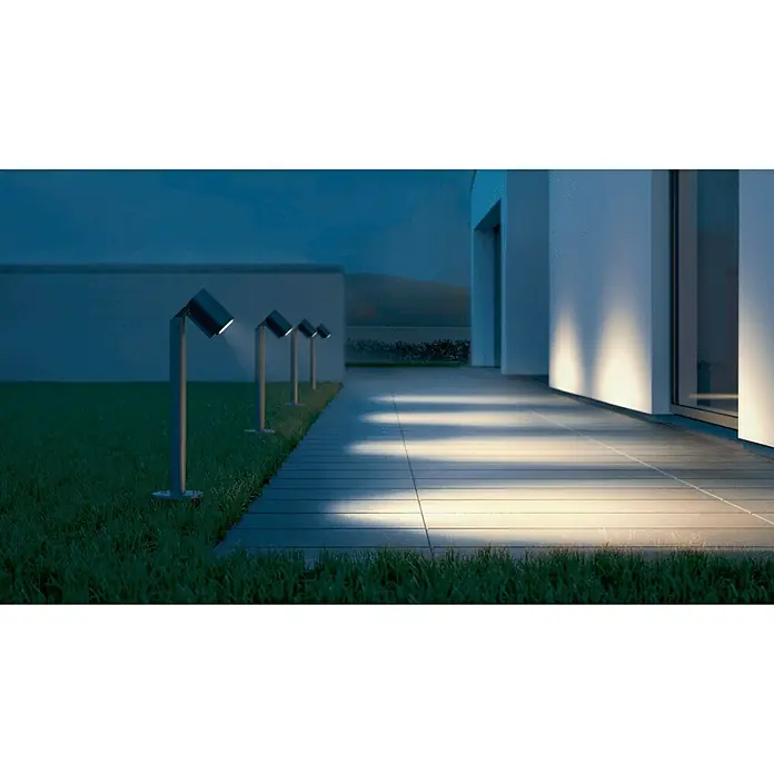 Steinel LED-Strahler NightAutomatic - Anthrazit, L x B x H: 22,6 x 14 x 57,2 cm, IP44