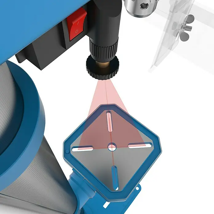 Güde Tischbohrmaschine GSB 20 Laser - 500 W, 600 U/min - 2.600 U/min, Spannweite Bohrfutter: 3 mm - 16 mm - Detailaufnahme
