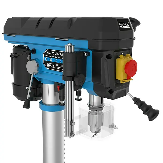 Güde Tischbohrmaschine GSB 20 Laser - 500 W, 600 U/min - 2.600 U/min, Spannweite Bohrfutter: 3 mm - 16 mm - Detailaufnahme