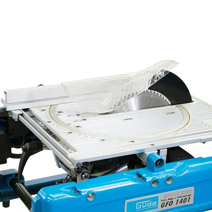 Güde Kapp- & Gehrungssäge GFO 1401 - 1.400 W, Durchmesser Sägeblatt: 216 mm, 5.000 U/min - Detailaufnahme