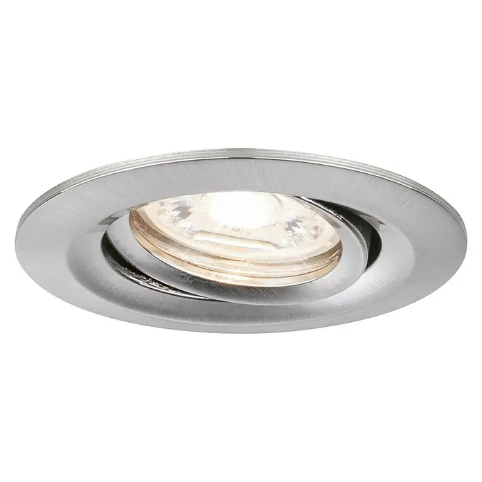Paulmann LED-Einbauleuchte rund Nova Mini - 4 W, Eisen gebürstet, Warmweiß - Vorderansicht