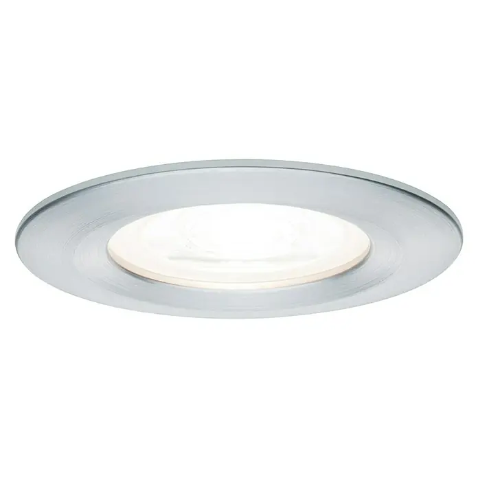 Paulmann LED-Einbauleuchte Nova - 6,5 W, Aluminium, Warmweiß, 1 Stk., Einbautiefe: 75 mm - Vorderansicht