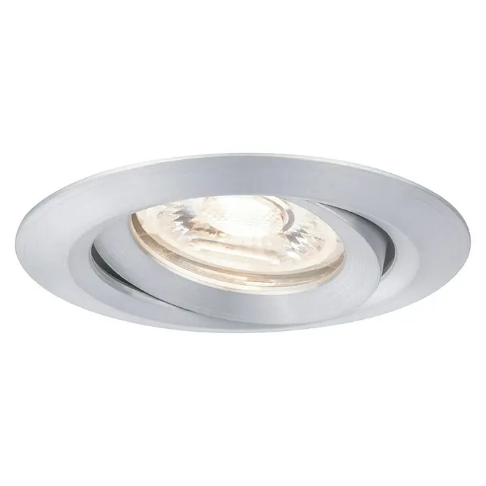 Paulmann LED-Einbauleuchte rund Nova Mini - 4 W, Aluminium, Warmweiß - Vorderansicht