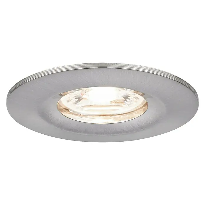 Paulmann LED-Einbauleuchte rund Nova Mini - 4 W, Eisen gebürstet, Warmweiß, Leuchtenkopf beweglich - Vorderansicht