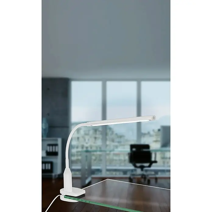 Eglo LED-Klemmleuchte Laroa - 4,5 W, Weiß, L x B x H: 45 x 6,5 x 27,5 cm