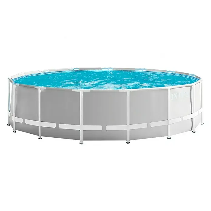 Intex Set bazen s priborom Frame Pool - Ø x V: 457 x 122 cm, 16.805 l, Sive boje