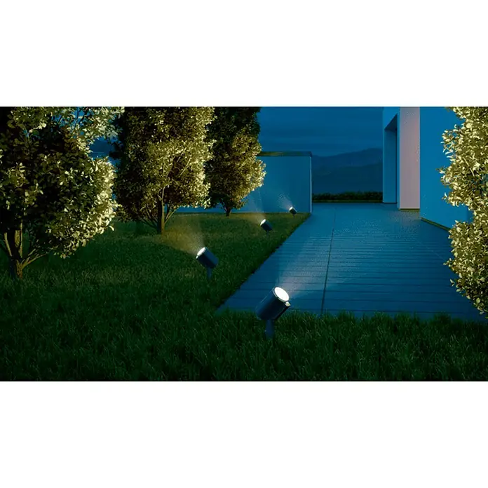 Steinel LED-Strahler NightAutomatic - Anthrazit, L x B x H: 14 x 6,9 x 36,9 cm, IP44
