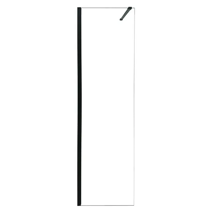 Mampara de ducha fija Walk-In Antibes - Negro, An x Al: 80 x 200 cm, 8 mm
