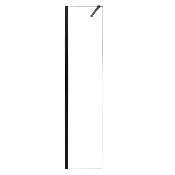 Mampara de ducha fija Walk-In Antibes - Negro, An x Al: 70 x 200 cm, 8 mm