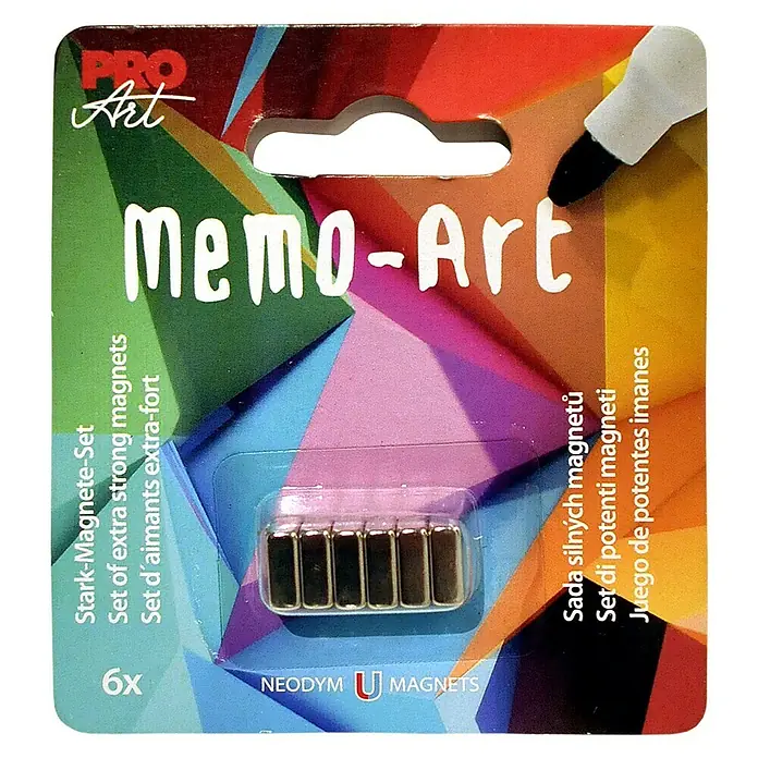 ProArt Magnete Memo-Art - 6 Stk., Eckig - Vorderansicht