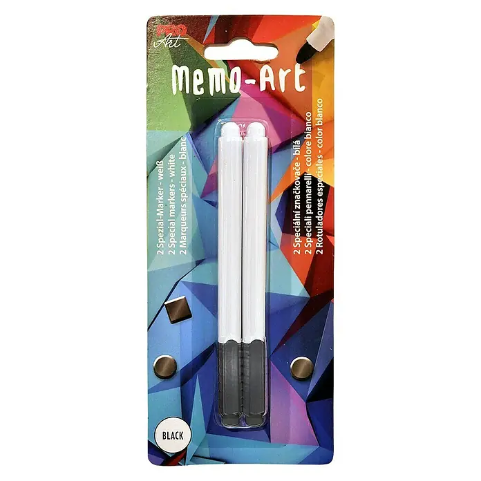 ProArt Memoboard Stifte - 2 Stk., Schwarz - Vorderansicht