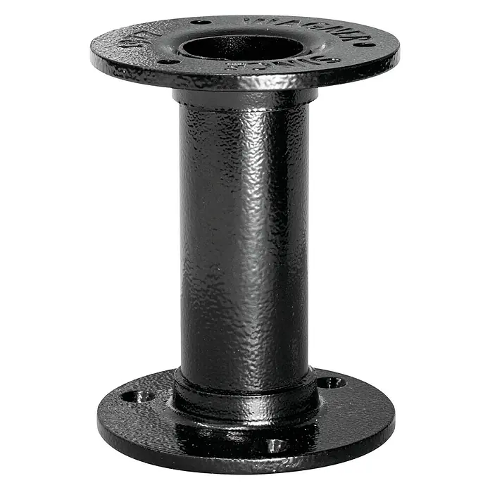 Wagner System Möbelfuß Industrial Pipe - Höhe: 100 mm, Stahl, Schwarz - Vorderansicht