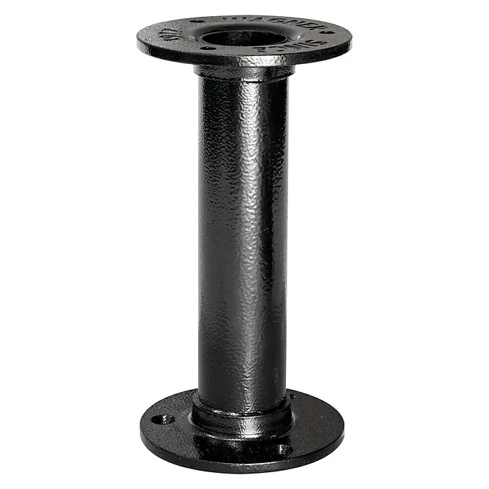 Wagner System Möbelfuß Industrial Pipe - Höhe: 150 mm, Stahl, Schwarz - Vorderansicht