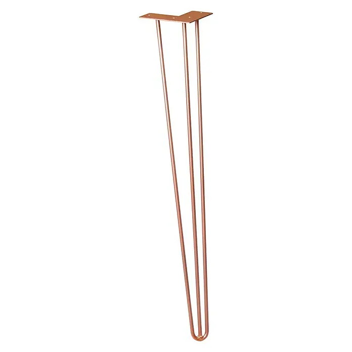 Wagner System Möbelfuß Hairpinlegs - Länge: 710 mm, Rosé Gold, Stahl - Vorderansicht
