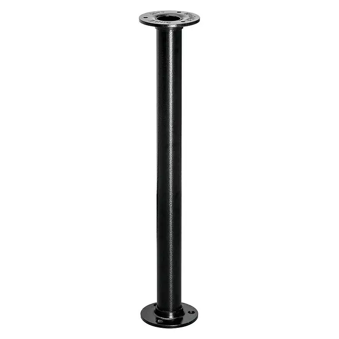 Wagner System Möbelfuß Industrial Pipe - Höhe: 400 mm, Stahl, Schwarz - Vorderansicht