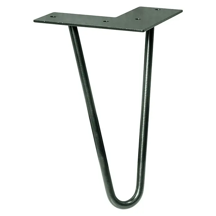 Wagner System Möbelfuß Hairpinlegs - Länge: 200 mm, Grau, Stahl - Vorderansicht