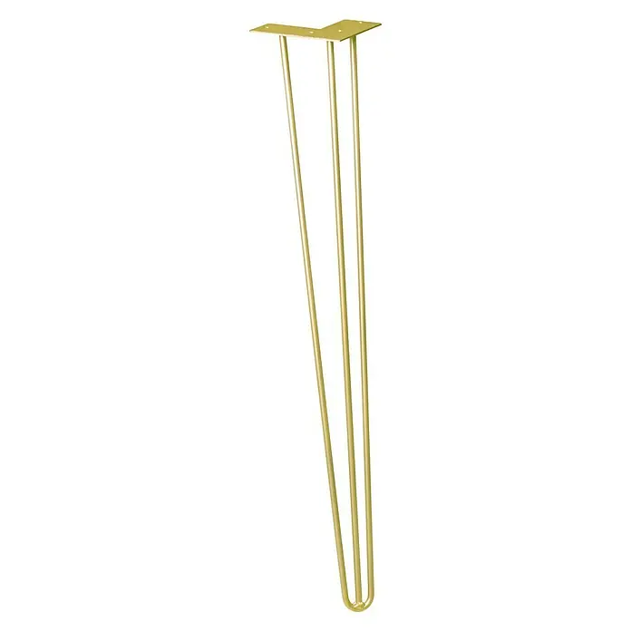 Wagner System Möbelfuß Hairpinlegs - Länge: 710 mm, Gold, Stahl - Vorderansicht