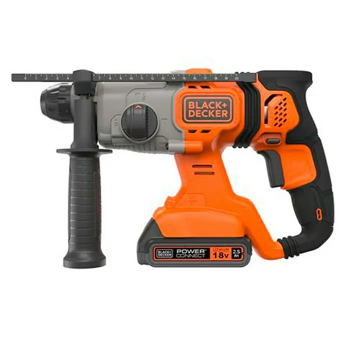 Black+Decker Akku-Kombihammer BCD900E2K-QW - 18 V, 2 Akkus, 2,5 Ah, Leerlaufdrehzahl: 1.880 U/min, Einzelschlagstärke: 1,2 J