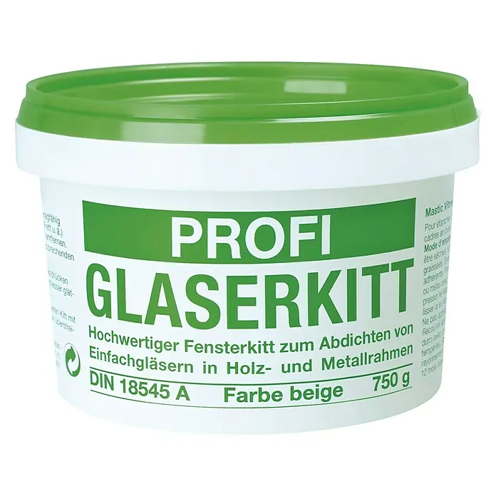 Decotric Glaserkitt Profi - Beige, 750 g - Vorderansicht