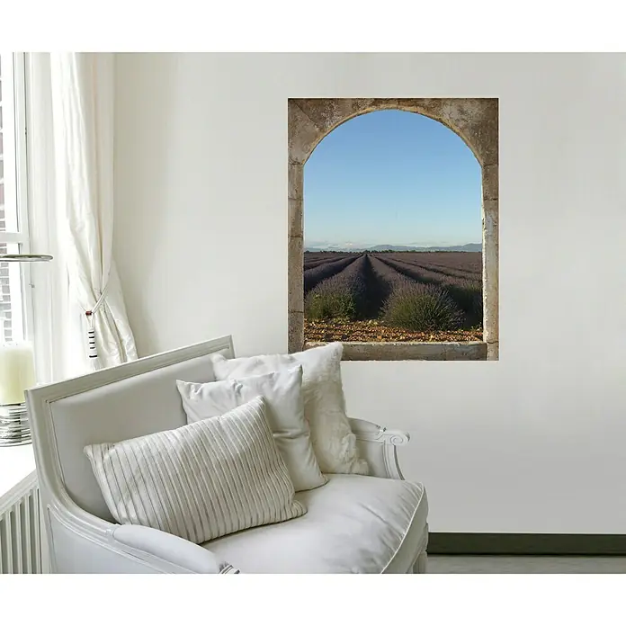 Vinilo forma ventana - Lavanda, 75 x 60 cm - Foto ambiente