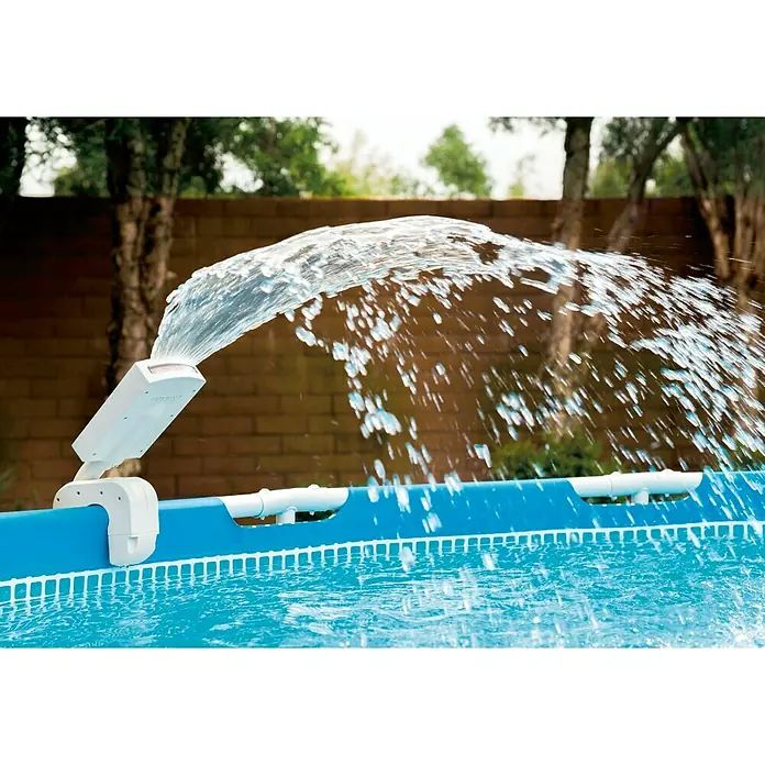 Intex Einbau-Wasserfall - Weiß, L x B x H: 45 x 15 x 22 cm, LED