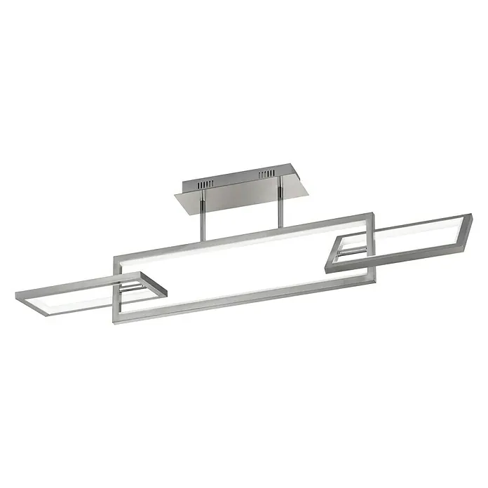 WOFI Muriel LED-Deckenleuchte - 26 W, L x B x H: 100,7 x 29,7 x 150 cm, Nickel matt, Warmweiß - Ansicht von unten